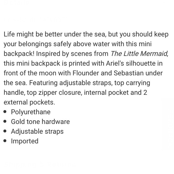 LOUNGEFLY DISNEY THE LITTLE MERMAID Ariel Silhouette MINI BACKPACK & TECH WALLET - Picture 6 of 10